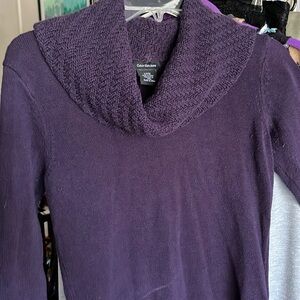 Calvin Klein Purple Cowl Neck Sweater